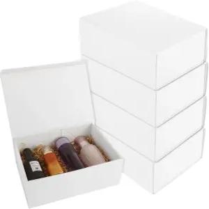 LDXDRU 5팩 10x7x4인치 흰색 마그네틱 선물 상자 뚜껑이 있는 결혼식 크리스마스 생일 어버이날 신부