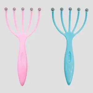 (색상 랜덤발송)쿨링 갈고리형 두피 지압 마사지기