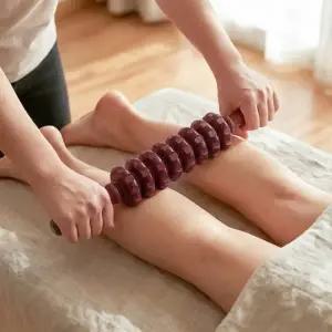 ( )롤케어 원목 전신 마사지 롤러(9롤) 지압 셀프 마사지기