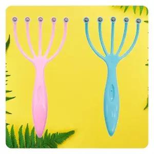 (색상 랜덤발송)지압기 케어 마사지기 지압 두피 미니 갈고리형 머리