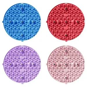 ( )원형 발지압 스트레칭 매트 발바닥 지압판 55cm 지압발판 발마사지 주방매트 홈이닝