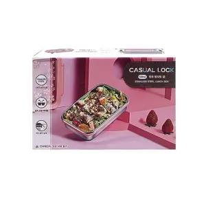 ( )캐주얼락 런치박스 중 600ml H 도시락 잔반 반찬통 식기 그릇 밥그릇 도시락통