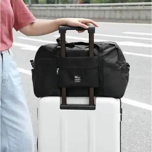 (색상 블랙)빅백 핸들 결합 여행용 공항 캐리어 보스턴백 간편