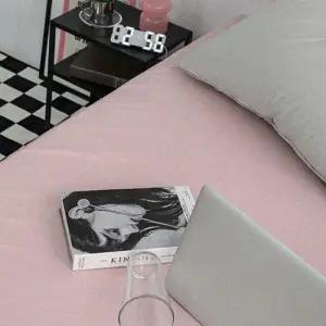 순면 샤이니 매트리스커버 홑 40수 핑크베이지 킹