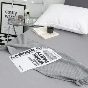 샤이니 그레이 홑 순면 퀸 매트리스커버 40수