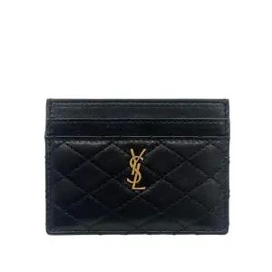 [중고명품] 703219 가비 카드지갑 금장 블랙