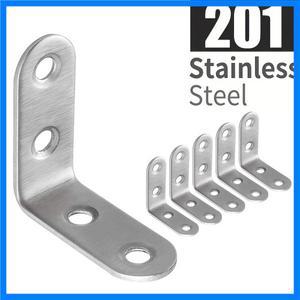 6Pcs 스테인레스 스틸 90도 각도 L 모양의 브래킷, 40mm X 16mm 코너 버팀대 조인트 패스너 헤비 듀티 금속
