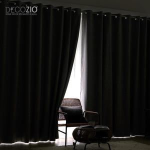 [데코지오] 쉐도우 100% 차단 암막커튼 2장세트 쿨그레이 260X160