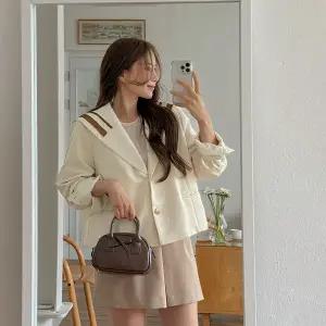 [제작/빅사이즈]이블렛 파티마 라인자수 세일러카라 자켓 제이스타일