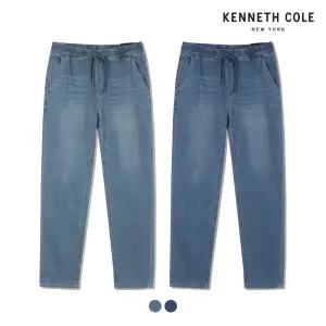 [택가 32990원][케네스콜]남) 저온스 도비 데님 워싱 풀밴딩 테이퍼드 치노(FKRMDDI101P)