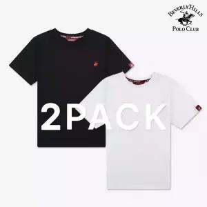 [폴로클럽] 로고자수반팔티셔츠 2PACK