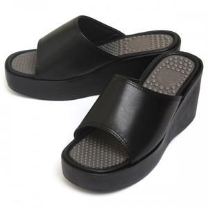 오픈지압상굽(블랙) 지압 여성슬리퍼 상굽 키높이 미용실 예쁜슬리퍼 사무실