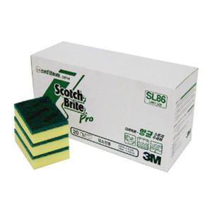 3M 스카치브라이트 SL-86 향균스펀지 1박스 20개입 향균 스폰지수세미 다목적 양면