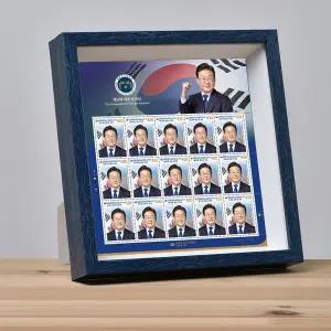 21대 이재명 대통령 취임 기념  우표전지 액자/19대 문재인 대통령/2018 남북정상회담  우표전지 액자