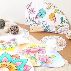 [핸즈스토어] 민화 조개부채 5종 /부채만들기