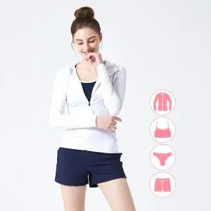 [베이직엘르][인기제품] 베이직엘르 여성인 후드 집업 래쉬가드 세트 수영복 비치웨어 BEL-S005N