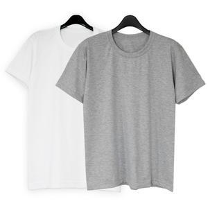 엘리시아 30수반팔 흰색회색 무지면티14호에서XL까지