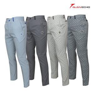 [그렌에코]ges22802 남성 허리 통밴드 체크프린트 골프바지/봄여름