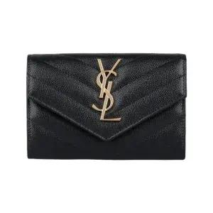 26SS 금장 모노그램 플랩 카드지갑 (414404 BOW01 1000)