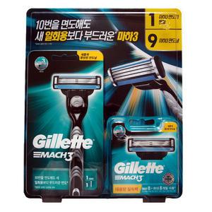 new 질레트 마하3 면도기와  마하3면도날 8입
