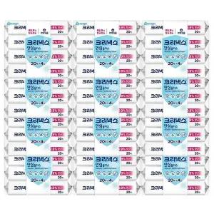 크리넥스 99.9% 항균 안심물티슈 휴대용 20매 4입 x12개