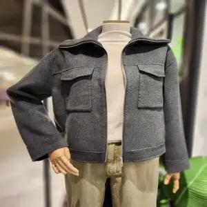 [코데즈컴바인] 니트배색 숏 핸드메이드 코트 CID-HC502WA