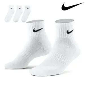 나이키 양말 에브리 쿠션 쿼터 3켤레 화이트 SX7667-100