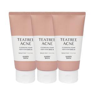 해피바스 티트리아크네 클렌징폼 150g x3