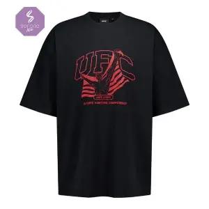 [UFC SPORT](광주신세계)챔피언 오버핏 반팔 티셔츠 블랙 U2SSV2319BK