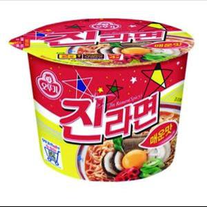 오뚜기 진라면 매운맛 큰컵 컵라면 110g 12개