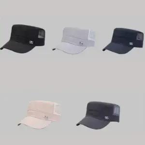 여름 모자 캡 챙짧은 반망사 다용도 군모 시원한 남성 가을 중년 할아버지 넘버즈 작업