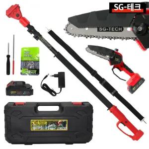 SG테크-1 충전식 고지톱 풀세트 40A 최신형 체인톱 전기 전지 톱 브러쉬리스 KC인증