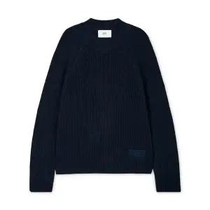 [아미] 남성 로고 패치 블루 뉘 니트 HKS024 KN0031 430