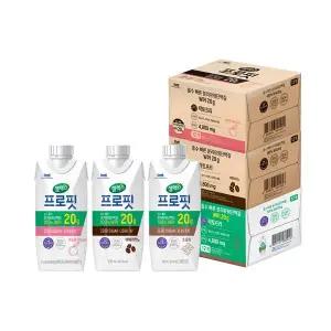 [셀렉스][본사직영] 프로핏 웨이프로틴 드링크 혼합구성 330ml x 36입(초콜릿12+아메리카노12+복숭아12)