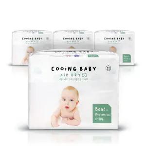 쿠잉 기저귀 에어드라이 밴드형 중형 30매 x4팩