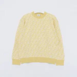 키즈 FF로고 올오버 자카드 울 남아 니트 JUG186 AQUH F1R4R/14A