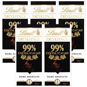 린트 엑설런스 다크 99% 50g x 5개 / 초콜릿 간식