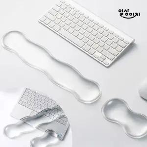 일상이지 투명 물방울 팜레스트 컴퓨터 키보드 마우스 손목 받침대