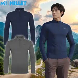 [모다아울렛][밀레]밀레 긴팔 티셔츠 남자 아웃도어 등산 캐주얼 기능성 신축 스포츠 티셔츠_CA