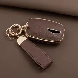 제네시스 GV80 쿠페 호한 가죽 TPU 차 키케이스 스마트 키홀더