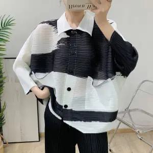 (88까지)플리츠맥시와이드잉크블라우스