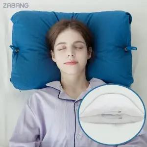 자방 더블레이어 낮은 베개 높이조절 목디스크 맞춤 일자목 숙면 푹신한 솜