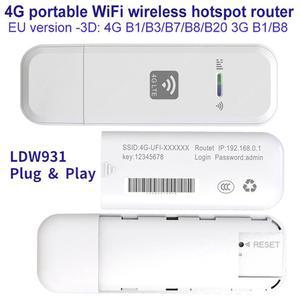 LDW931 4G LTE 와이파이 라우터 무선 USB 동글, 150Mbps 모뎀 스틱, SIM 카드 어댑터, 휴대용 모바일 광대역