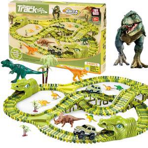 트랙자동차 레일자동차 레일카 30.공룡 자동차선물 240pcs 조립 트랙 위를 달리는 자동차 자동차놀이 크리