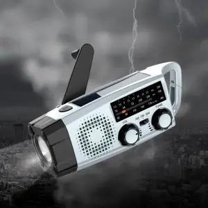 생존용 다기능 라디오 손전등 사이렌 자가발전 태양광 USB충전 디큐브 서바이복스