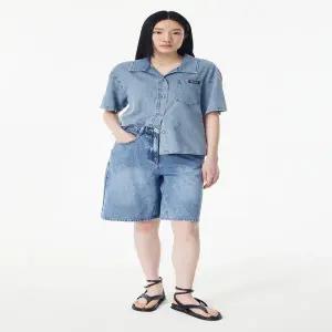 [롯데백화점]보브 워싱 데님 버뮤다 팬츠7155355801