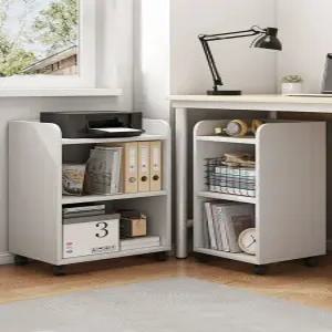 낮은 이동식 미니 2단 선반 틈새 68cm 책장