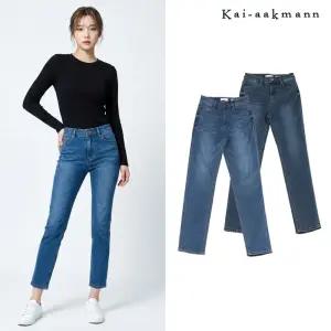 [택가 69000원][카이아크만]여) 크롭 스트레이트 데님(FKPFDDS550P)