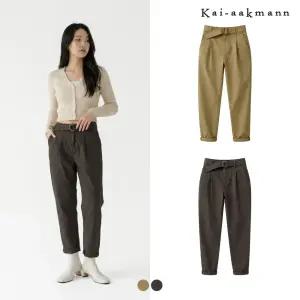 [택가 59000원][카이아크만]여)벨트 원턱 루즈 테이퍼드(FKOFDYZ511P