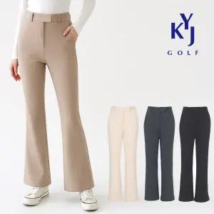 [김영주골프] 봄가을 뒷밴딩 부츠컷 슬랙스 여성 골프 바지 2기장 DPFLSL28